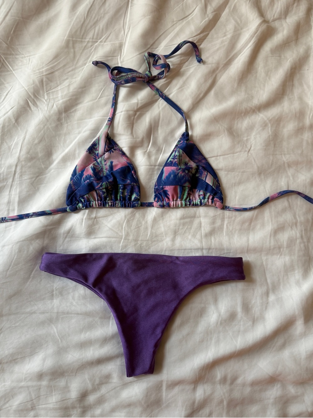 Stone Fox Swim Purple Bikini Set Small